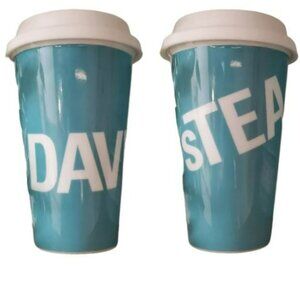 DAVIDS TEA Ceramic Travel Cup  with silicone lid